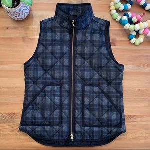 J. Crew Quilted Down Vest - Size Small